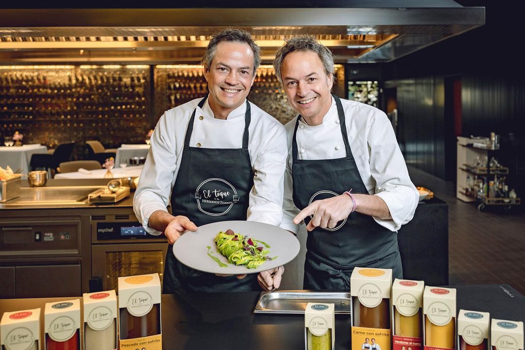 Cocina Hermanos Torres. Javier and Sergio Torres, chefs of the three starred michelin restaurant 